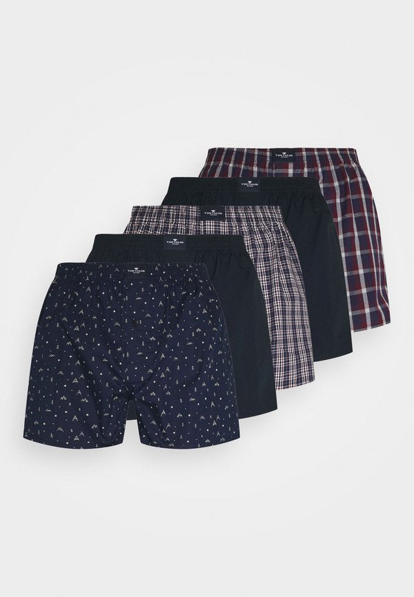 TOM TAILOR 5 PACK - Boxer shorts - dark blue/red