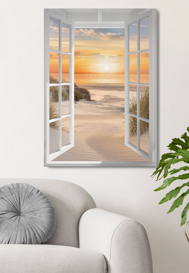 Orange Wallz SUNSET BEACH WINDOW