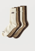New Balance SEASONAL CREW UNISEX 6 PACK - Socks - beige/off-white/brown