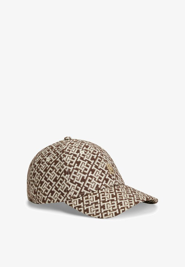 Tommy Hilfiger TOMMY HILFIGER TH MONOGRAM JACQUARD BASEBALL CAP - Cap - rich walnut