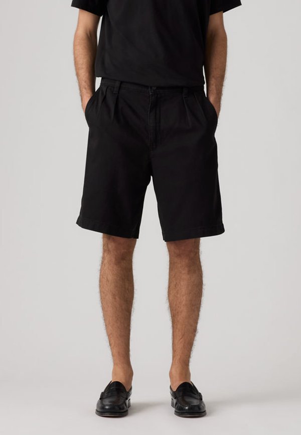 Levi's® BAGGY PLEATED SHORT - Shorts - mineral black auth