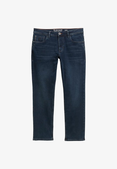TOM TAILOR TTMARVIN STRAIGHT FIT - Straight leg jeans - dark stone blue black denim