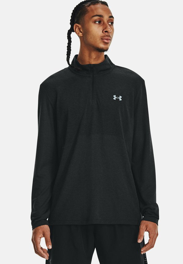 Under Armour SEAMLESS STRIDE 1/4 ZIP - Long sleeved top - black