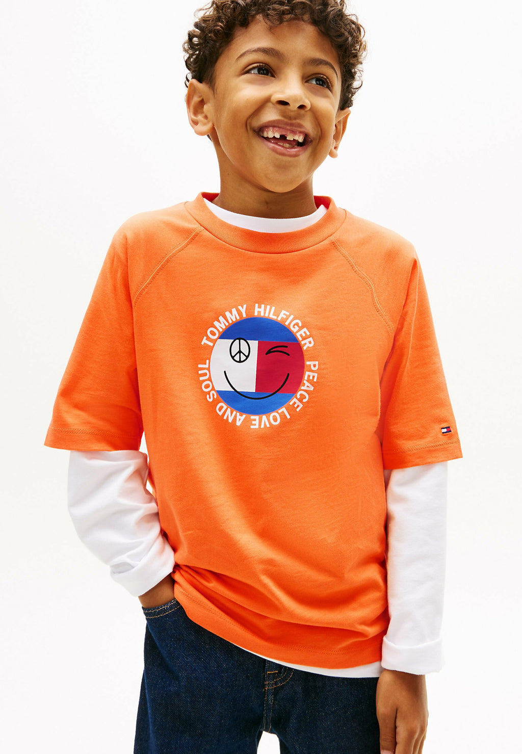 SMILEY FLAG LOGO JERSEY T-SHIRT Media 3