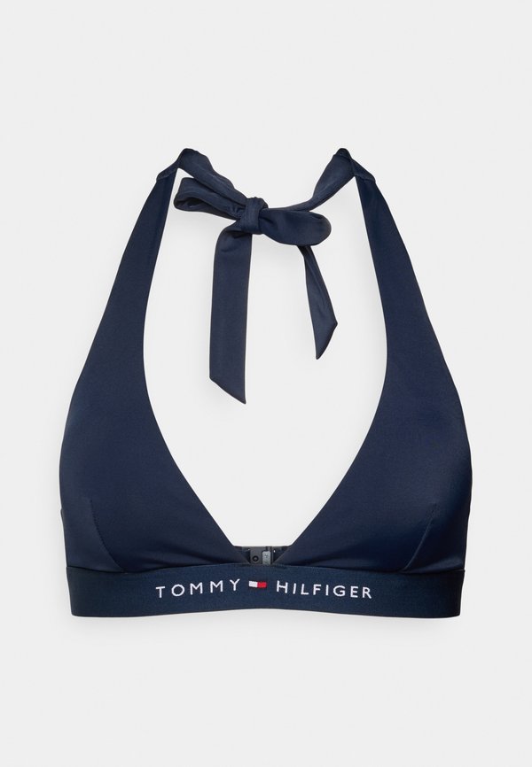 Tommy Hilfiger ORIGINAL HALTER - Bikini top - dark night navy