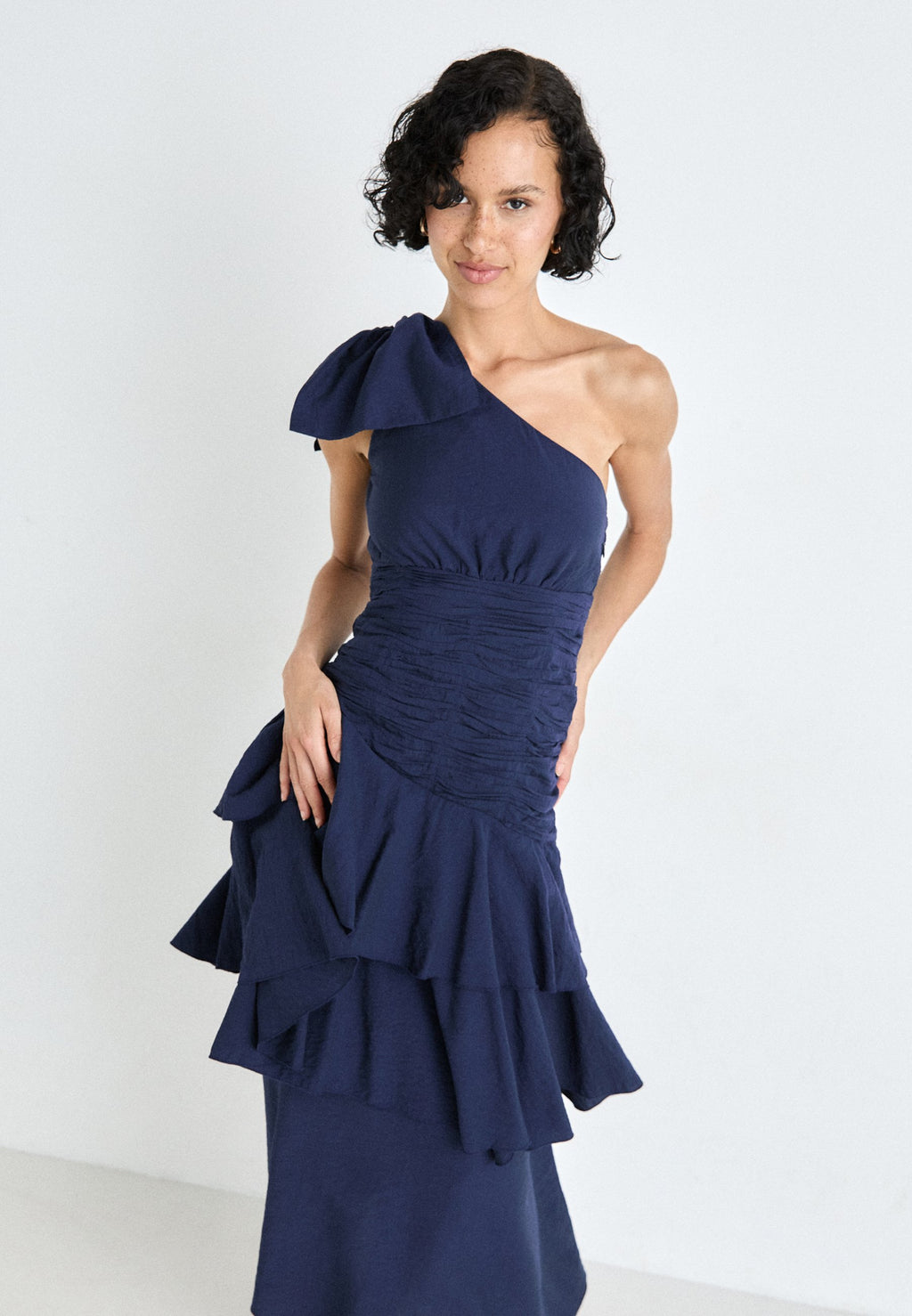 VILA VILINE ONE SHOULDER ANKLE DRESS