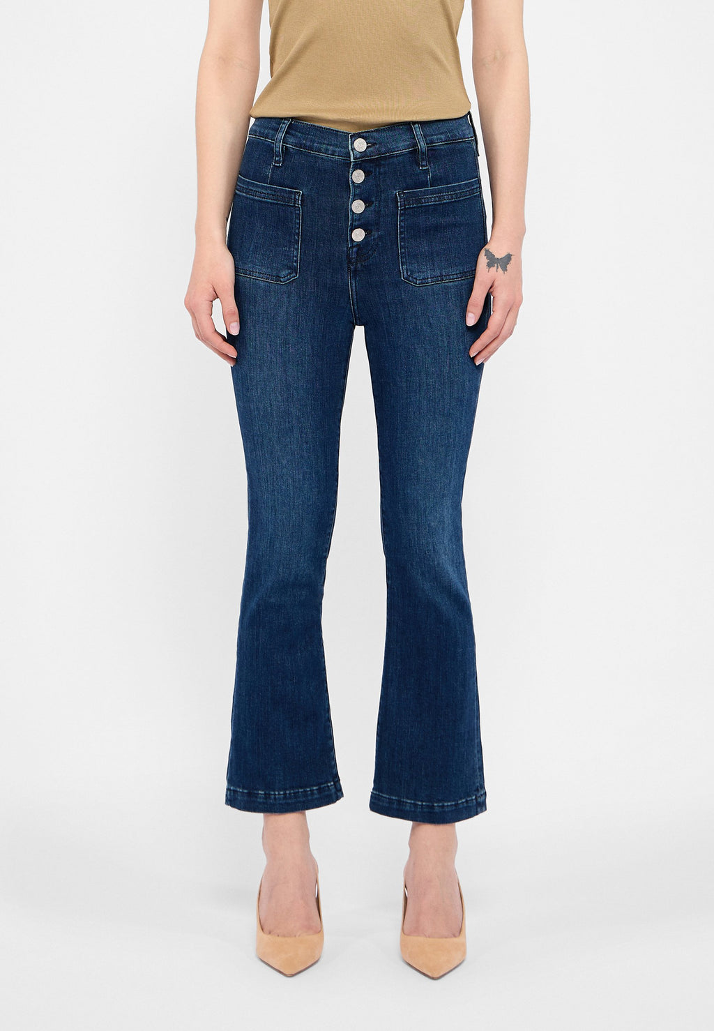 FRAME LE BARDOT CROP MINI EXPOSED FLY