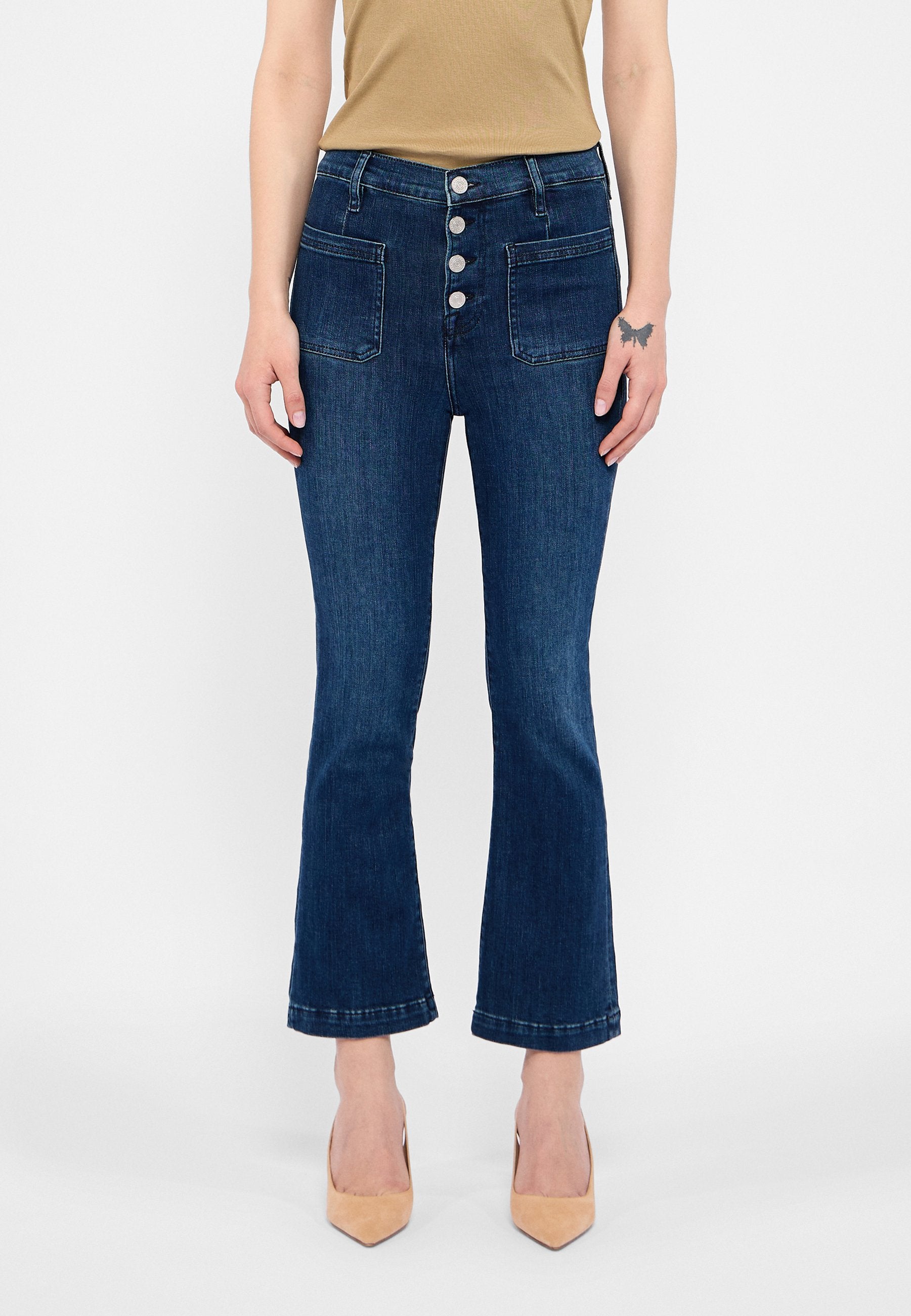 FRAME LE BARDOT CROP MINI EXPOSED FLY