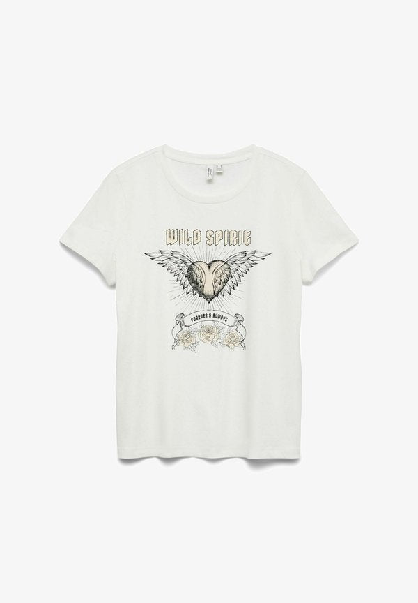 Vero Moda VMIYOLA - Print T-shirt - snow white
