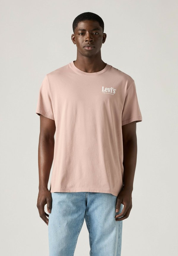 Levi's® LSE_SS RELAXED FIT TEE BOXTAB 5IN BLACK. - Print T-shirt - levis records crus pinks