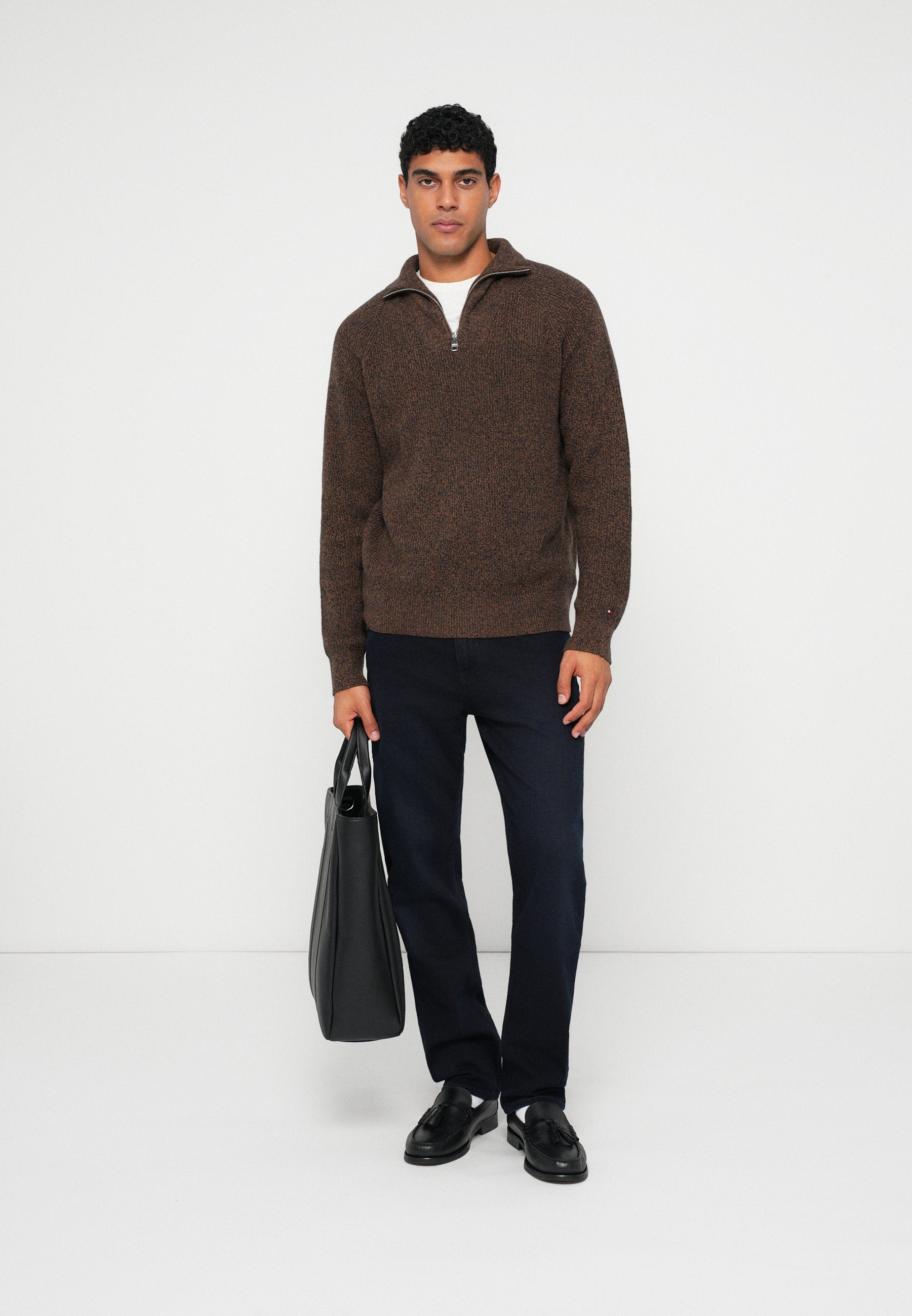 FISHERMAN RIB-KNIT RELAXED JUMPER WITH WOOL Media 2