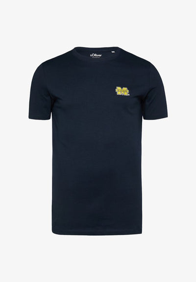 s.Oliver Print T-shirt - navy