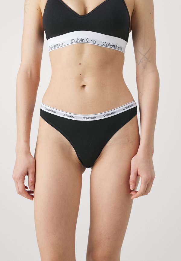 Calvin Klein Underwear THONG ICON LOGO - Thong - black