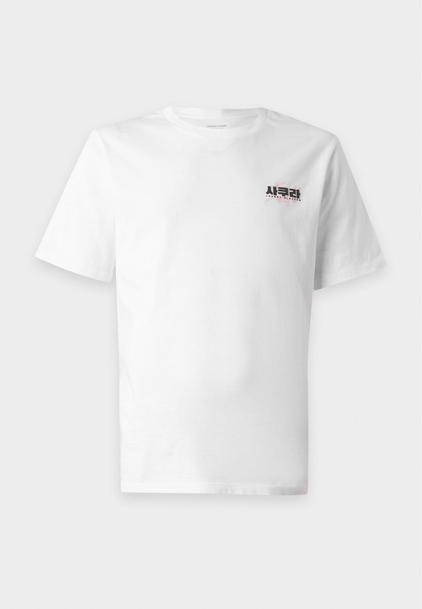 Jack & Jones JORKEN CROPPED TEE - Print T-shirt - bright white