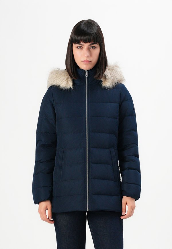 Tommy Hilfiger SLIM JACKET WITH FUR - Winter jacket - dark night navy