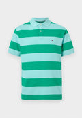 Tommy Hilfiger BLOCK STRIPE - Polo shirt - jade wink/arctic aqua