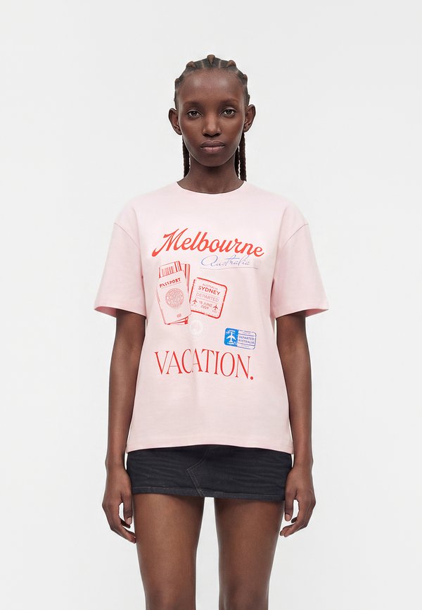 Vero Moda VMNINNA MIA BOX - Print T-shirt - pink