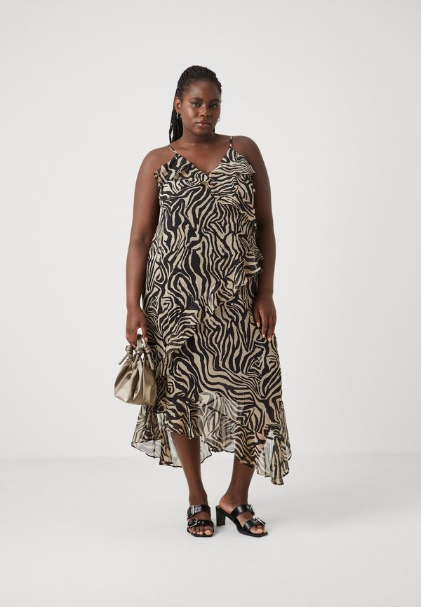 ONLY Carmakoma CARASTA LIFE STRAP FRILL ANKLE DRESS
