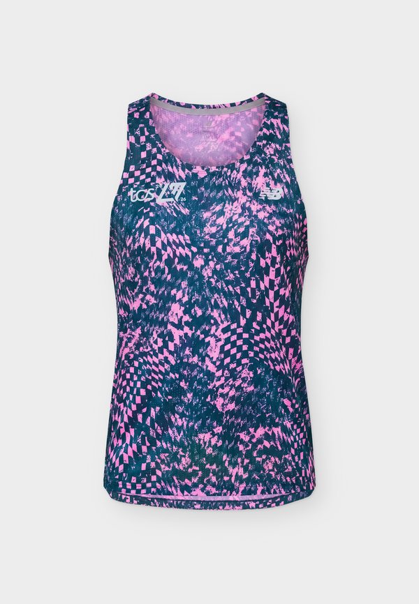 New Balance LONDON EDITION ATHLETICS PRINTED SINGLET - Top - pink heat