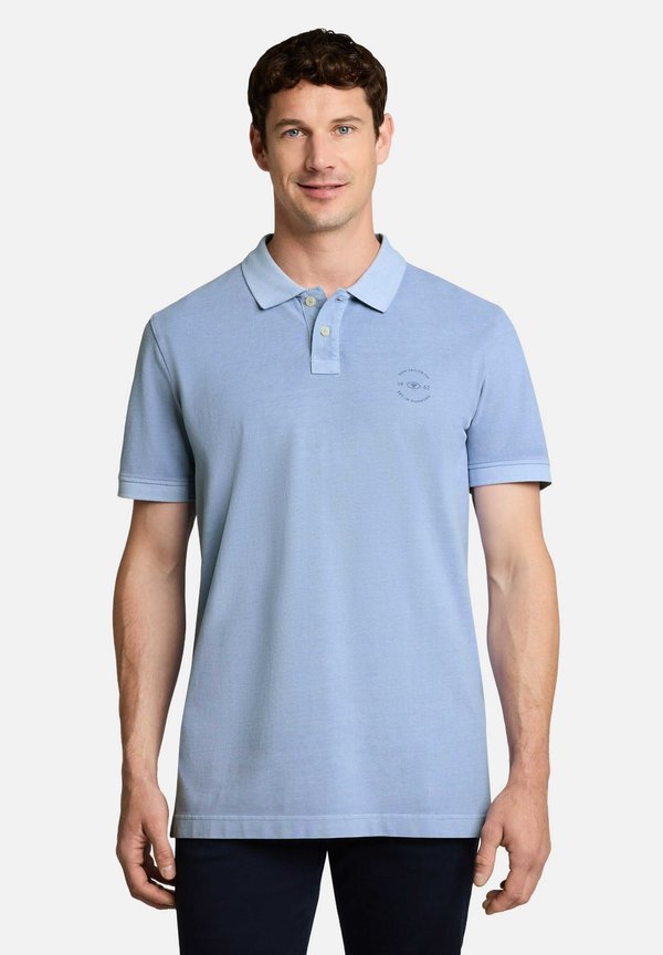 TOM TAILOR GARMENT DYE POLO - Polo shirt - pale blue