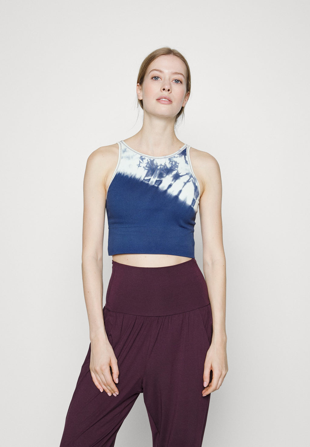 Athleta AURORA HIGH NECK CROP TIE DYE TANK