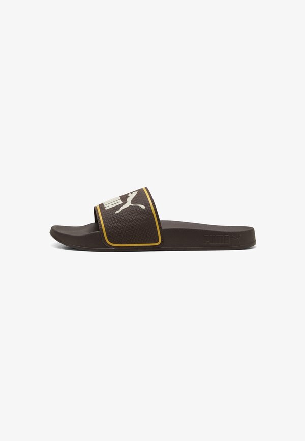Puma LEADCAT 2.0 UNISEX - Mules - chocolate brown-alpine snow-yellow sizzle