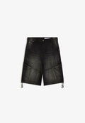 Bershka PARACHUTE - Cargo trousers - black