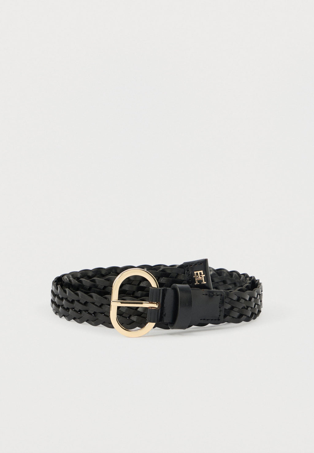 CHIC OVAL BUCKLE BRAIDED LEATHER BELT Media 1