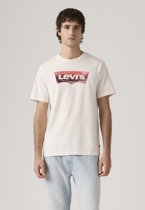 Levi's® GRAPHIC CREWNECK TEE - Print T-shirt - coastal filled bw egret