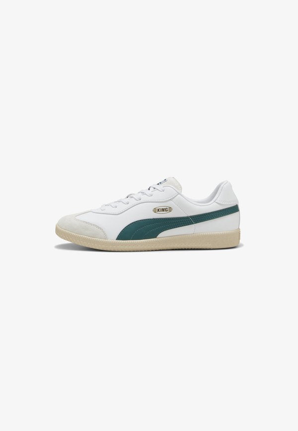 Puma KING 21 IT UNISEX - Indoor football boots - white-emerald ice-sugared almond