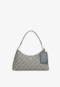 Tommy Hilfiger TOMMY HILFIGER HILFIGER ICON JACQUARD SHOULDER BAG - Handbag - blue mono