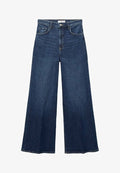 Mango Flared Jeans - dark blue denim