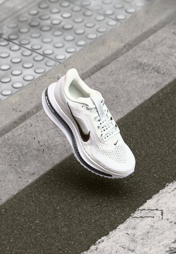 Nike Performance PEGASUS PREMIUM - Road running shoes - white/metallic silver