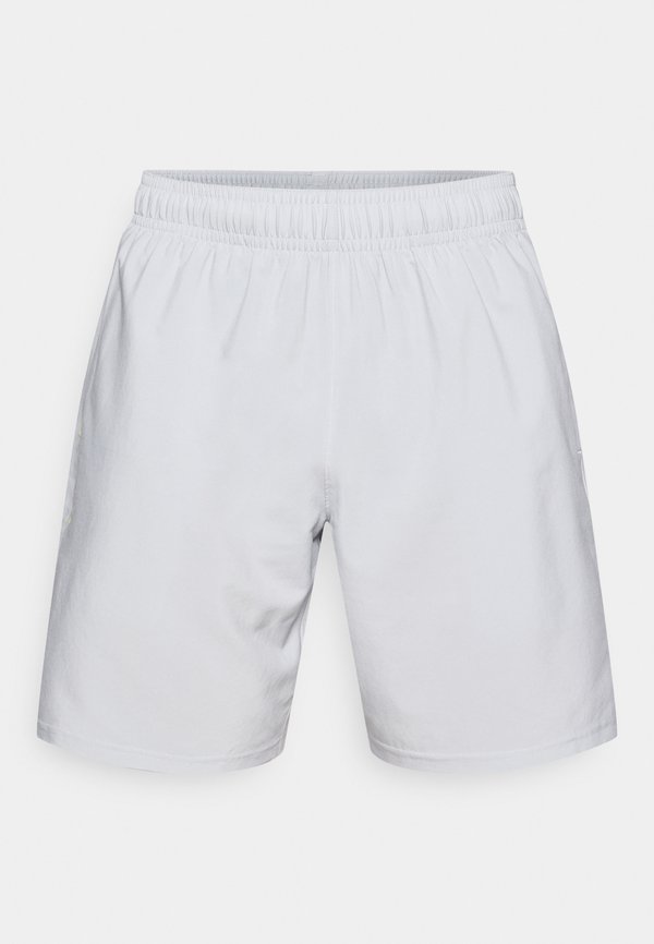 Under Armour TECH WOVEN WORDMARK - Sports shorts - gray/lumos lime