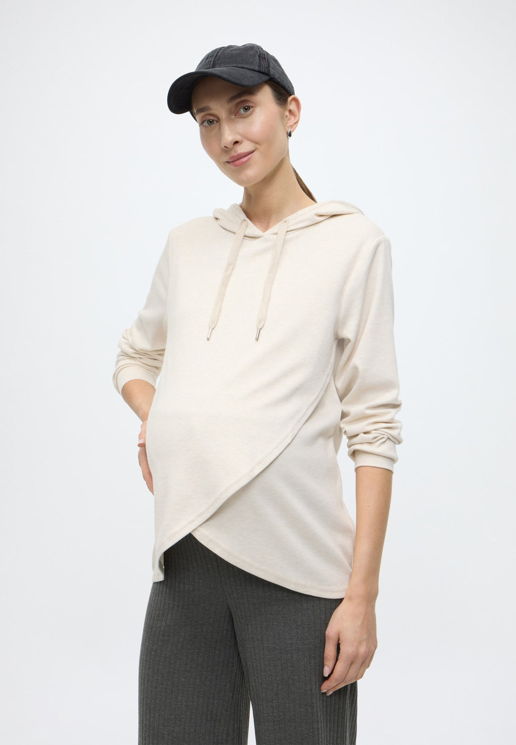 Even&Odd Maternity FULL LENGTH WIDE RIB PANTS M-EV4_SS22_2-1-A_011