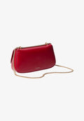 Calvin Klein CURVED WALLET ON CHAIN - Cross body bag - bordeaux wine