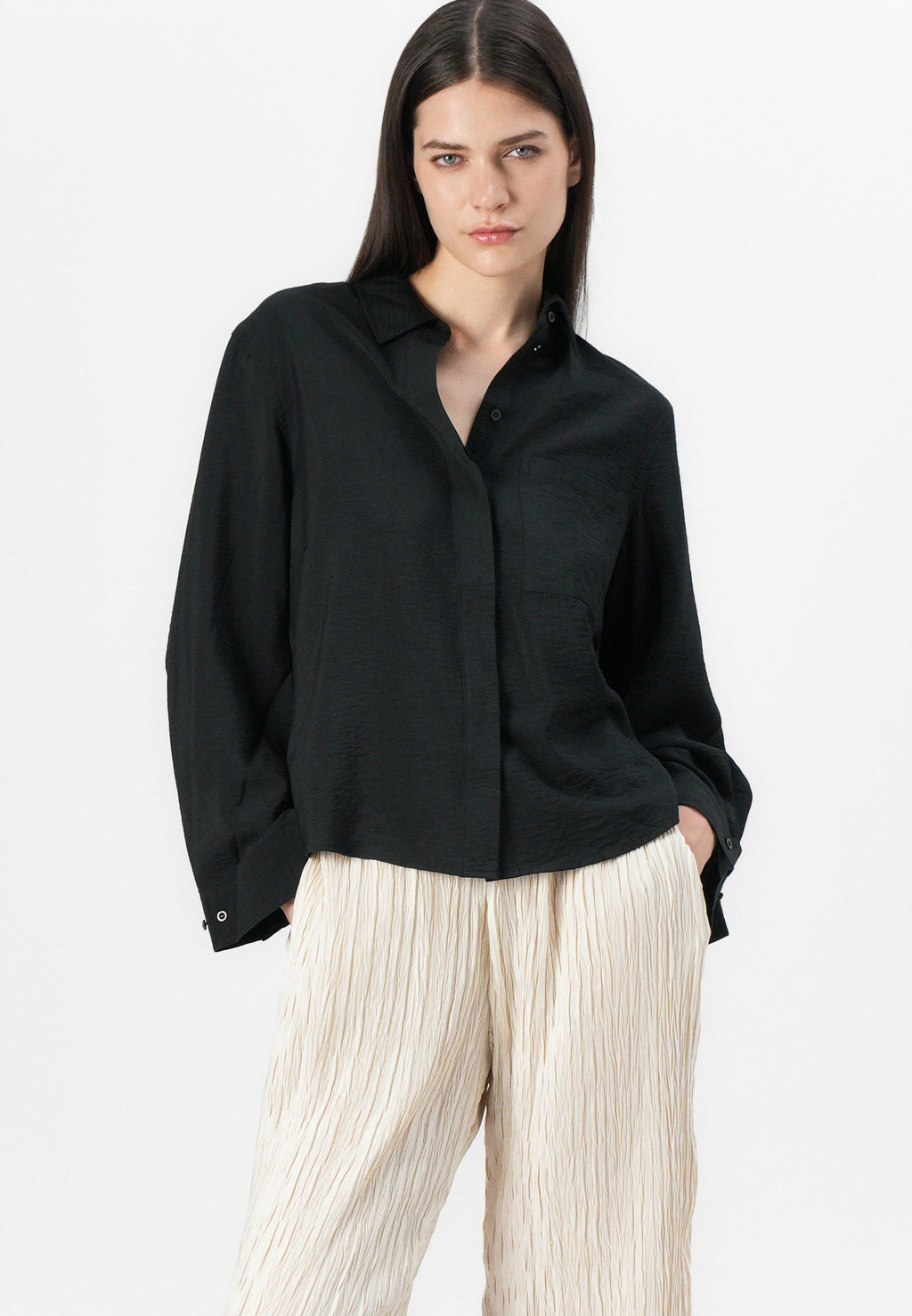 Selected Wide-leg pleats