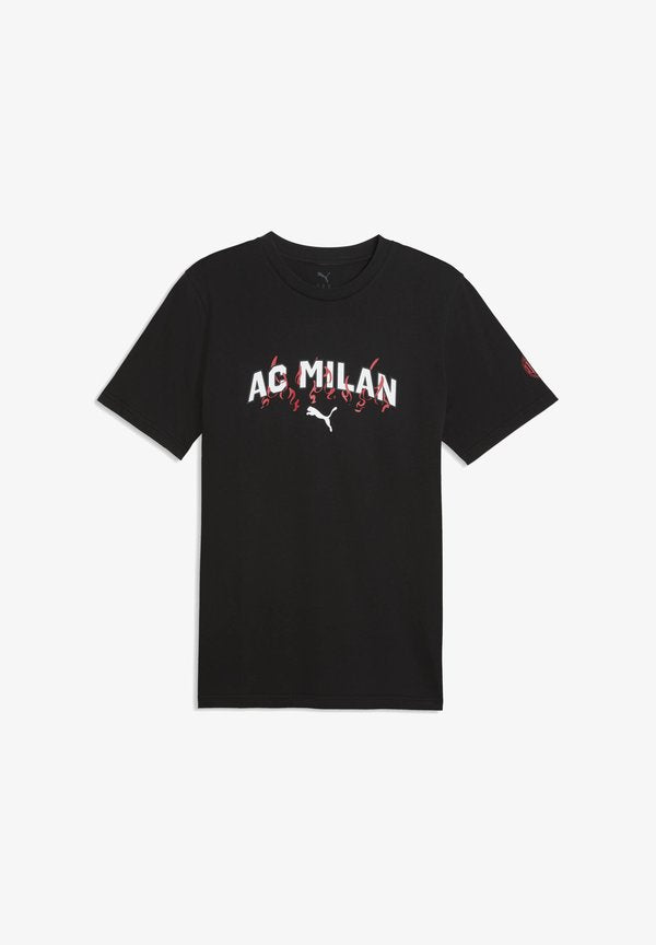 Puma AC MILAN FTBLCULTURE TEE - Print T-shirt - puma black/puma white