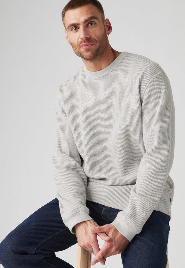 Levi's® THERMAL TEE - Long sleeved top - light gray htr bros bc03