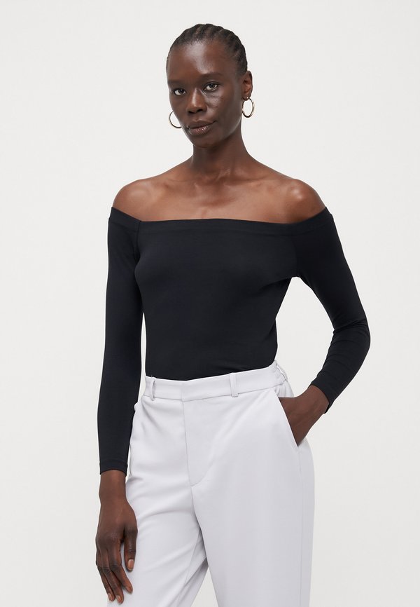 Vero Moda Tall VMPANDA OFF SHOULDER  - Long sleeved top - black