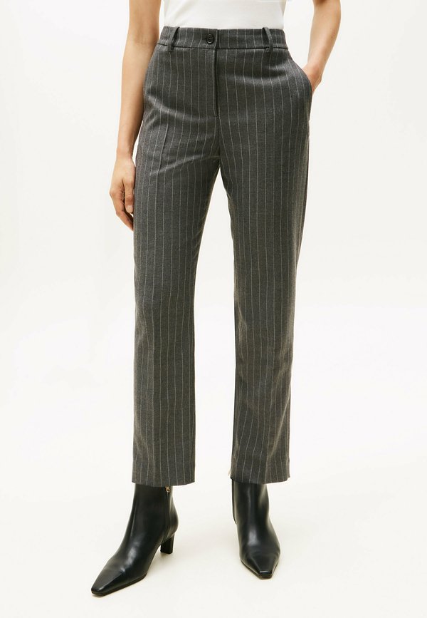 Tommy Hilfiger PINSTRIPE SLIM STRAIGHT LEG - Chinos - mid grey heather pinstripe