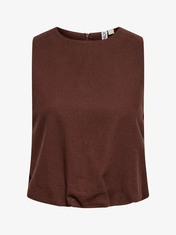 ONLY ONLGOA linen - Blouse - brown stone