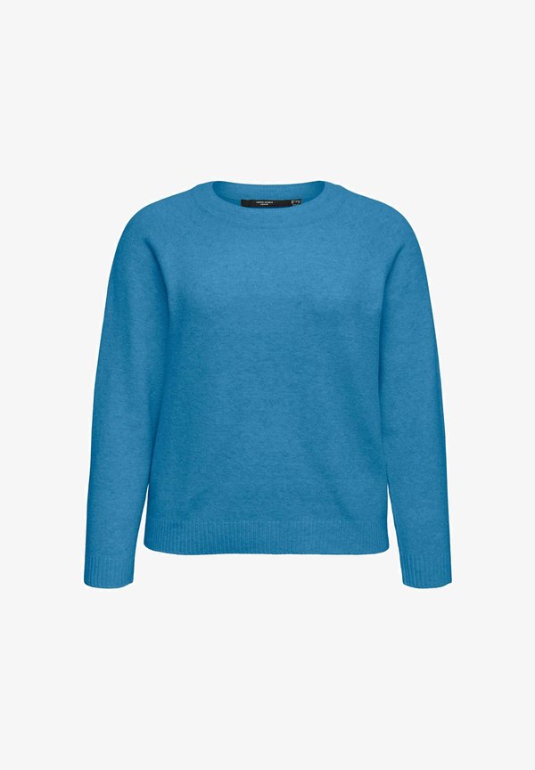 Vero Moda Curve STRICKPULLOVER VMCDOFFY PULLOVER - Jumper - blue jasper