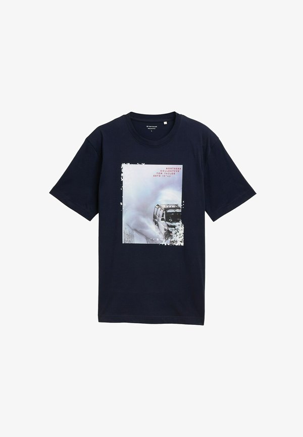 TOM TAILOR MIT FOTO-PRINT - Print T-shirt - sky captain blue