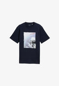 TOM TAILOR MIT FOTO-PRINT - Print T-shirt - sky captain blue