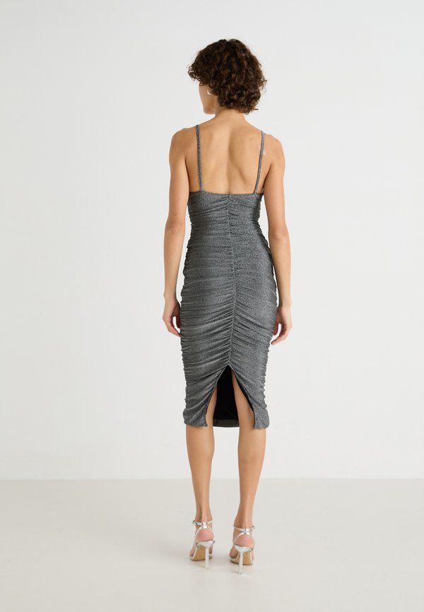 WAL G. THALA GLITTER ROUCHED MIDI