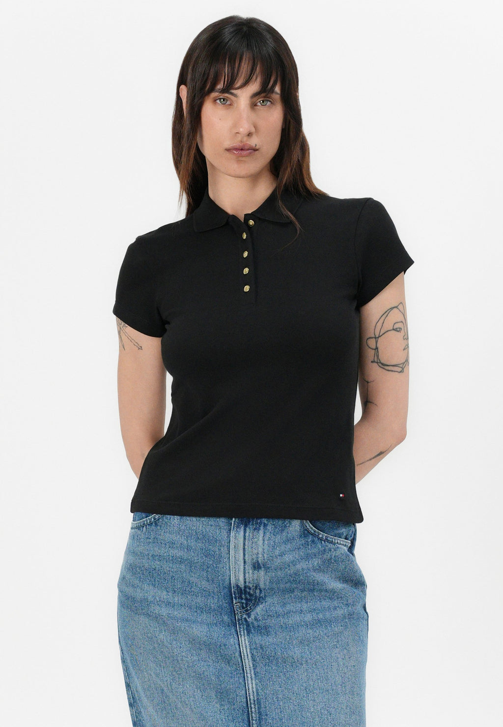 GOLD BUTTON SLIM POLO Media 5