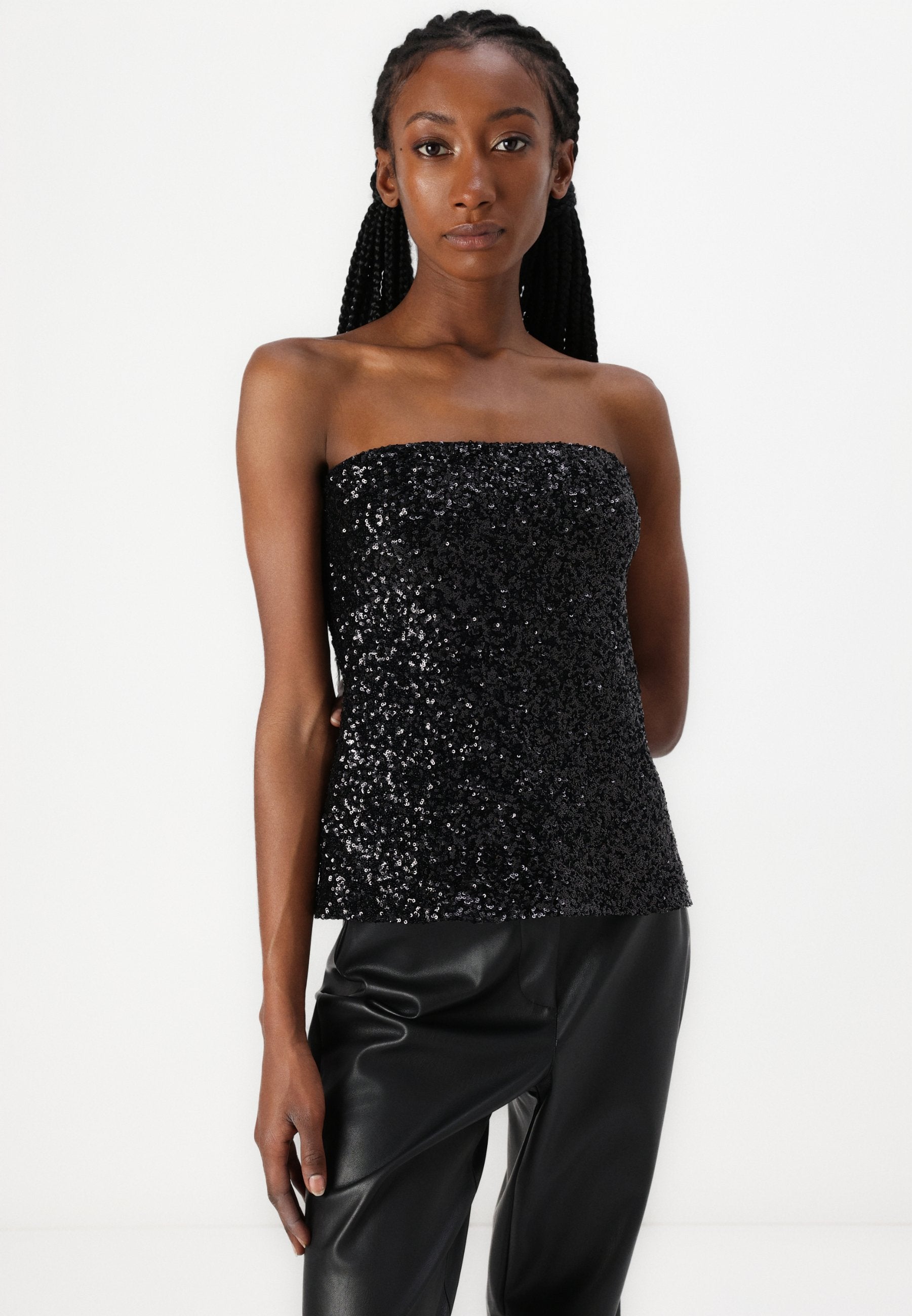 Abercrombie & Fitch Long-Length Sequin Tube Top