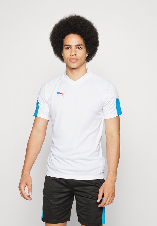 Puma INDIVIDUALFINAL - Sports T-shirt - white/ocean dive/deep orchid