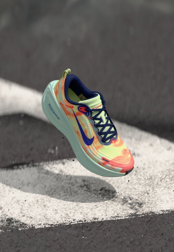 Nike Performance VOMERO PLUS - Road running shoes - barely volt/indigo burst/hot lava/blue void/barely green/anthracite
